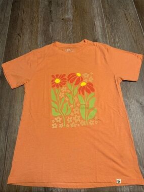 LIV Outdoor Orange Floral Graphic Tee